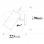 OPVIQ Zidna lampa Kem 6381 - slika 3