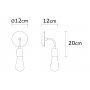 OPVIQ Zidna lampa Harput N 1324 - slika 3