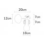 OPVIQ Zidna lampa Demre N 1206 - slika 3