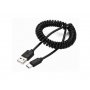 GEMBIRD CC-USB2C-AMCM-0.6M Spiralni USB 2.0 AM na USB-C kabl, 0.6m, black - slika 1