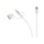 NEDIS VLMP39410W1.00 3 u 1 Sync and Charge Cable USB-A Male - Micro B Male 1.00 m White + 30-Pin Doc - slika 2
