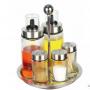 KINGHOFF KH1648 stalak za začine inox staklo 6 delova - slika 1