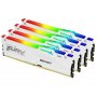 KINGSTON DIMM DDR5 128GB (4x32GB kit) 5200MT/s KF552C40BWAK4-128 FURY Beast White RGB XMP - slika 1