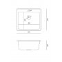 QUADRON Morgan 110 GraniteQ black diamond sudopera sa Push 2 Open sifonom - slika 3