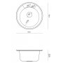 QUADRON Morgan 210 GraniteQ silver stone sudopera sa Push 2 Open sifonom - slika 3