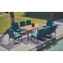 HANAH HOME Baštenska garnitura Milano Anthracite Wooden - slika 1