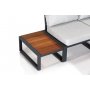 HANAH HOME Baštenska garnitura Lapuarta 1 Grey Black - slika 2
