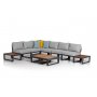 HANAH HOME Baštenska garnitura Lapuarta 1 Grey Black - slika 1