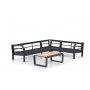 HANAH HOME Baštenska garnitura Assento Corner Grey Black - slika 2