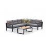 HANAH HOME Baštenska garnitura Assento Corner Grey Black - slika 1