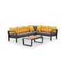 HANAH HOME Baštenska garnitura Assento Corner Yellow Grey Black - slika 1