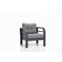 HANAH HOME Baštenska garnitura Assento 2+1+1+S Grey Black - slika 3