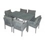 HANAH HOME Baštenska garnitura Otto 6 Light Grey - slika 1