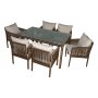 HANAH HOME Baštenska garnitura Otto 6 Dark Brown - slika 2