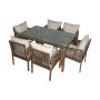 HANAH HOME Baštenska garnitura Otto 6 Dark Brown - slika 1