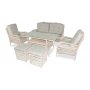 HANAH HOME Baštenska garnitura Lady Pouffe Cream - slika 1