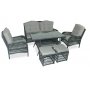 HANAH HOME Baštenska garnitura Lady Pouffe Grey - slika 1