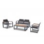 HANAH HOME Baštenska garnitura Truva Anthracite Black - slika 1