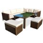 HANAH HOME Baštenska garnitura Paris Dark Brown - slika 1
