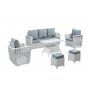 HANAH HOME Baštenska garnitura Vena (1+1+3+Sehpa+2Puf) - slika 2