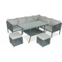 HANAH HOME Baštenska garnitura Newyork Pouffe Grey - slika 1