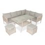 HANAH HOME Baštenska garnitura Newyork Pouffe 2 Light Brown - slika 1