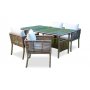 HANAH HOME Baštenska garnitura Newyork 150 Dark Brown - slika 1