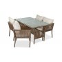 HANAH HOME Baštenska garnitura Shangai 7 Dark Brown - slika 1