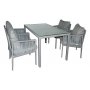 HANAH HOME Baštenska garnitura Otto 4 Light Grey - slika 2