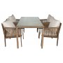 HANAH HOME Baštenska garnitura Otto 4 Dark Brown - slika 1