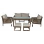 HANAH HOME Baštenska garnitura Otto Sofa Dark Brown - slika 1