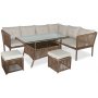 HANAH HOME Baštenska garnitura Shangai 6 Dark Brown - slika 1