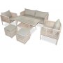 HANAH HOME Baštenska garnitura Newyork Pouffe Light Brown - slika 1