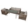 HANAH HOME Baštenska garnitura Mana 3 Dark Brown - slika 2