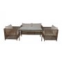 HANAH HOME Baštenska garnitura Mana 3 Dark Brown - slika 1