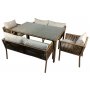 HANAH HOME Baštenska garnitura Vera 2 Dark Brown - slika 1