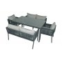 HANAH HOME Baštenska garnitura Vera 2 Grey - slika 1