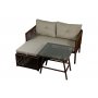 HANAH HOME Baštenska garnitura Shangai 8 Dark Brown - slika 1