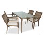 HANAH HOME Baštenska garnitura Leros 140 Dark Brown - slika 1