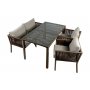 HANAH HOME Baštenska garnitura Vera 3 Dark Brown - slika 1