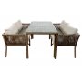 HANAH HOME Baštenska garnitura Vera 4 Dark Brown - slika 1