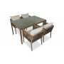 HANAH HOME Baštenska garnitura Vera 140 Dark Brown - slika 1