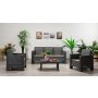 HANAH HOME Baštenska garnitura Aksu 3+1+1+S Takim Anthracite - slika 1
