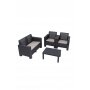 HANAH HOME Baštenska garnitura Aksu 2+1+1+S Takim Anthracite - slika 2