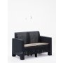 HANAH HOME Baštenska garnitura Aksu 2+1+1+S Takim Anthracite - slika 3