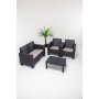 HANAH HOME Baštenska garnitura Aksu 2+1+1+S Takim Anthracite - slika 1