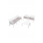 HANAH HOME Baštenska garnitura Lara 3+1+1+S Takim White - slika 2