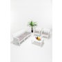 HANAH HOME Baštenska garnitura Lara 3+1+1+S Takim White - slika 1