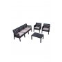 HANAH HOME Baštenska garnitura Lara 3+1+1+S Takim Anthracite - slika 2