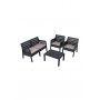 HANAH HOME Baštenska garnitura Lara 2+1+1+S Takim Anthracite - slika 2